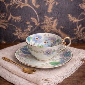 Vintage Taylor & Kent Bone China Teacup Saucer England